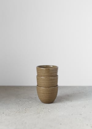 Image of Ribbed cortado cup in Brown