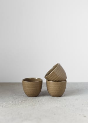 Image of Ribbed cortado cup in Brown