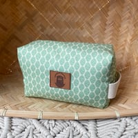 Image 2 of Trousse Figaro Medium (Velours rouille et feuilles vertes)