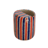 blue and red stripe to-go cup