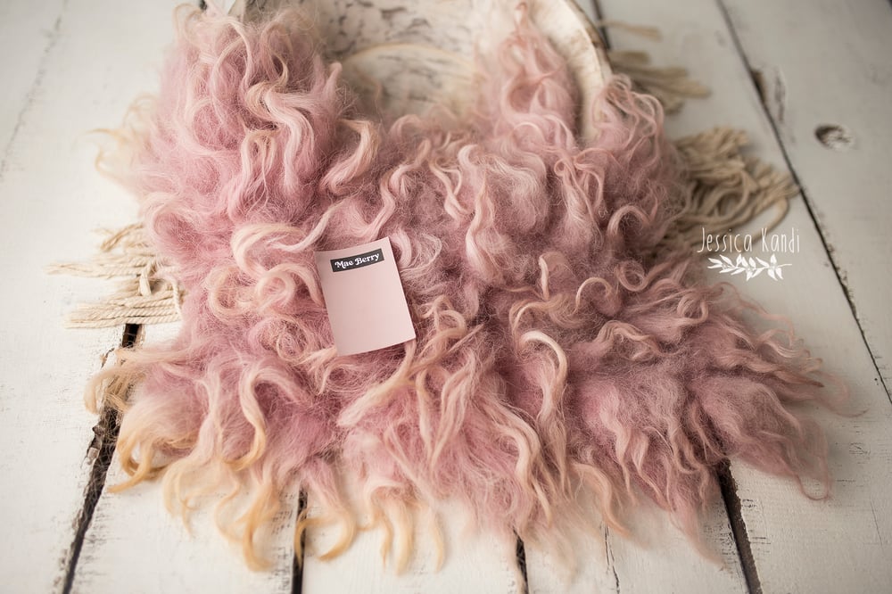 Image of Powder Rose hand felted fur (A)