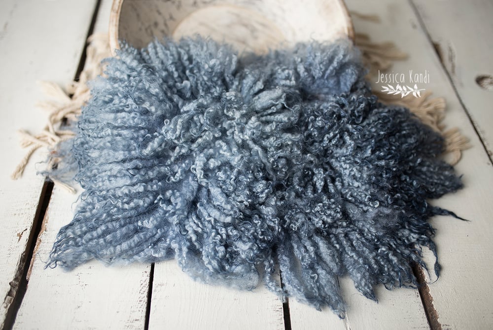 Image of Powder Denim hand felted fur