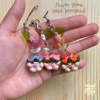 Flower grass baby keychains