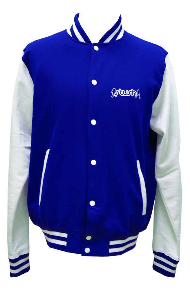 JH Design - Wool and Leather Varsity Jacket - Royal/White | J.H. Sports  Jackets