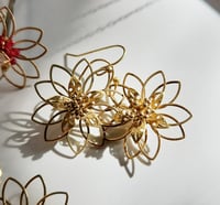 Image 3 of Poinsettia Earrings
