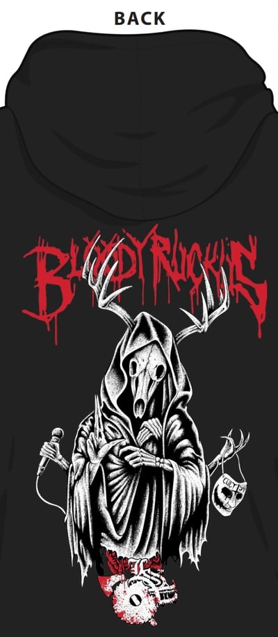 Image of BLOODY RUCKUS: CULT GOD Zip Up Hoodie 