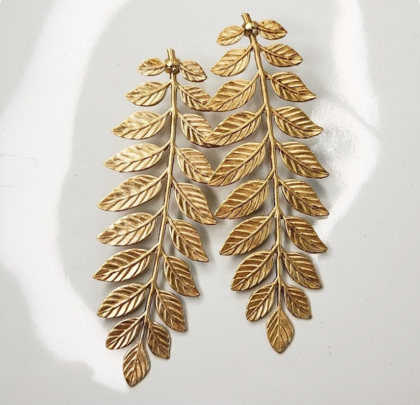 Image of Fern Frond Post Earrings