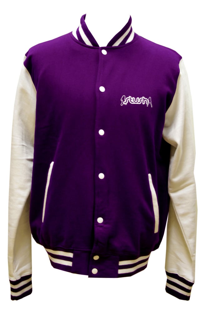 Letterman jacket hotsell purple and gold