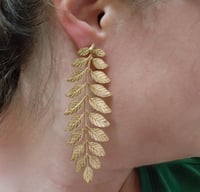 Image 5 of Fern Frond Post Earrings