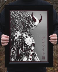 Image 1 of "Machine God Acolyte" Burgundy Variant Fine Art Print