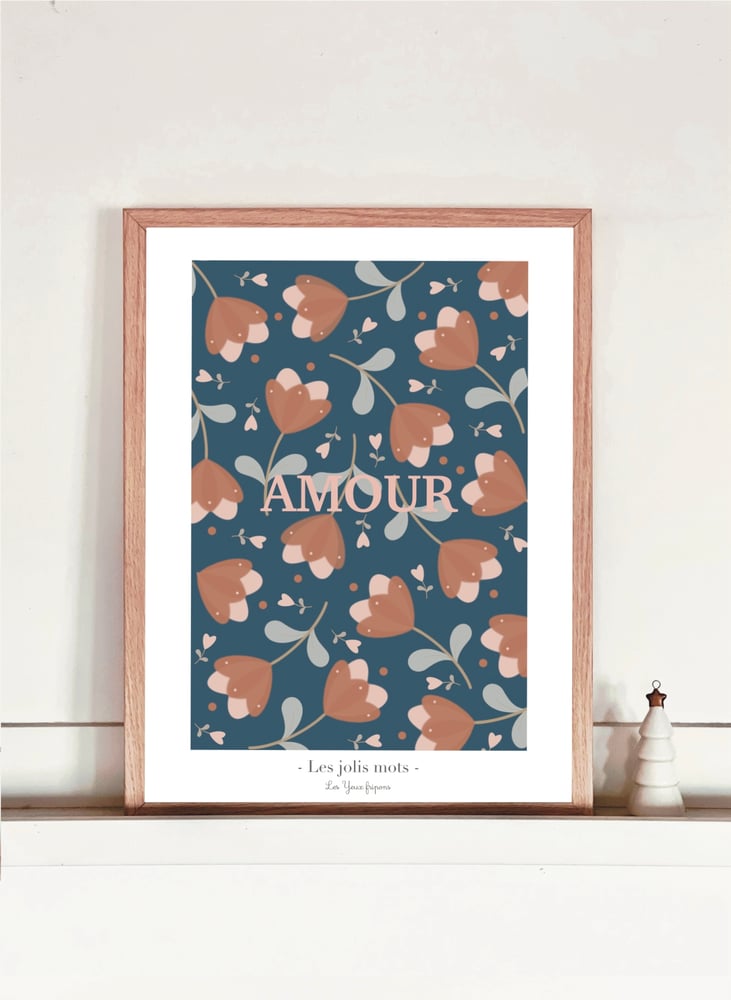 Image of Affiche A3 ou A4 - Amour - Les jolis mots