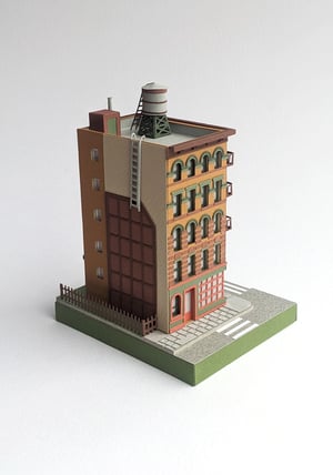 Image of Brownstone Paper Model