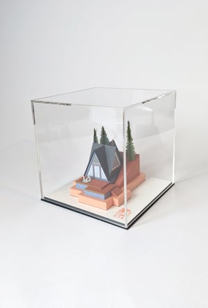 Image of A-Frame Cabin Paper Model- New Colours
