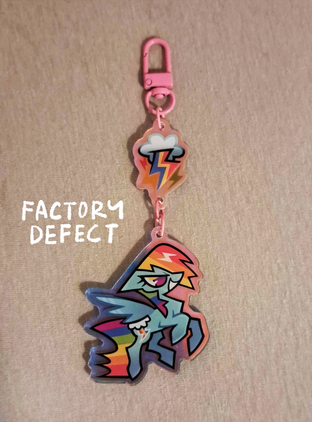 Image of Rainbow Dash 🌈 2.5'' Rainbow Acrylic Keychain