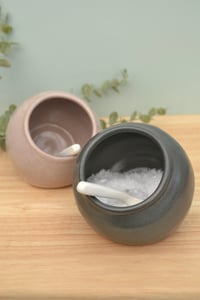 Image 2 of Salt Pig and Spoon Set