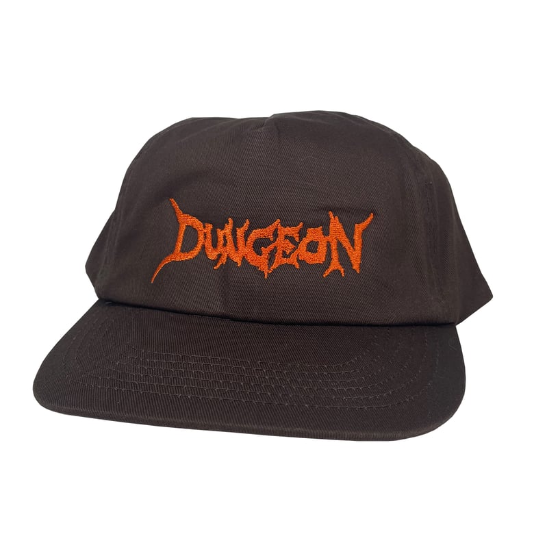 Image of DUNGEON 'RIP STRIP' LOGO CAP - UPS / BROWN / ORANGE 