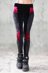 Image 1 of SHIRAKAWA LEGGINGS | BORDEAUX AND BLACK VERSION