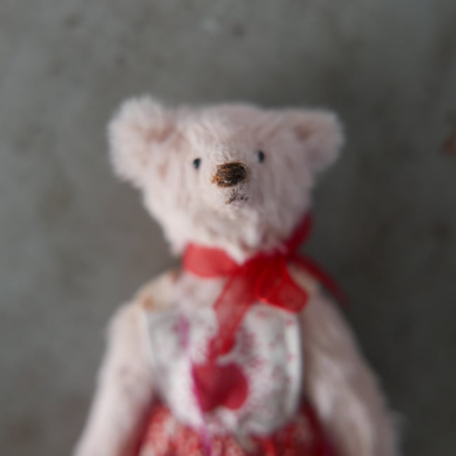 Rosa, a miniature pink bear
