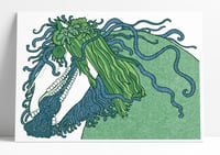 Mari Lwyd worm print