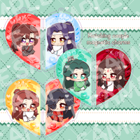 Image 1 of Matching Couple Hearts Magnets  