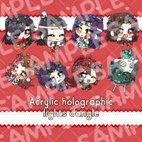Image 1 of Holographic Christmas Lights Dangle Charm  