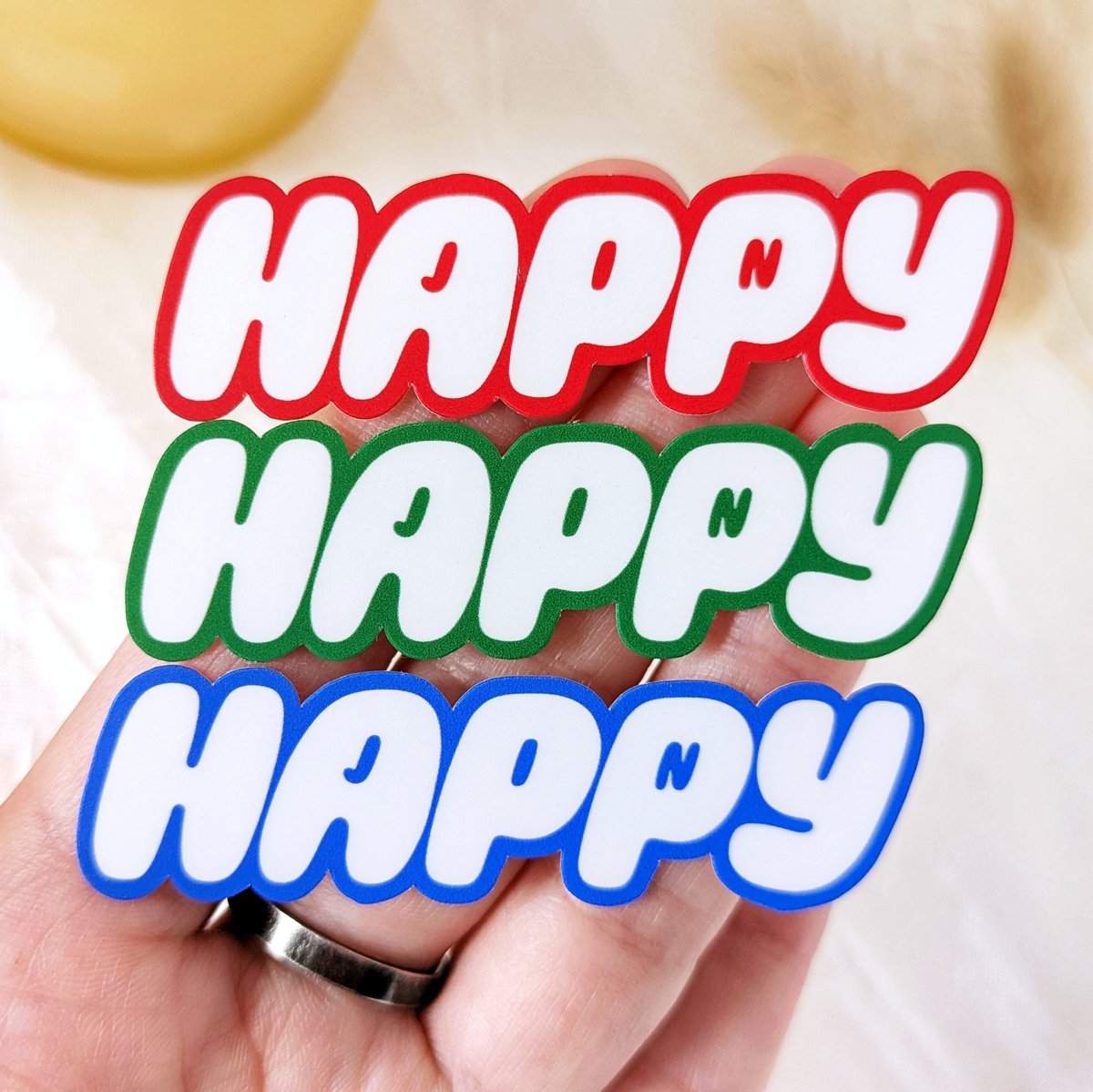 Happy Jin Vinyl Stickers CandidCassie