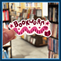 Image 1 of Bookworm Vinyl Sticker
