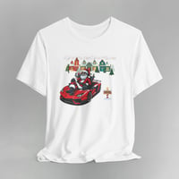 Image 1 of Santa Sleigh Riding In Style Short Sleeve T-shirt