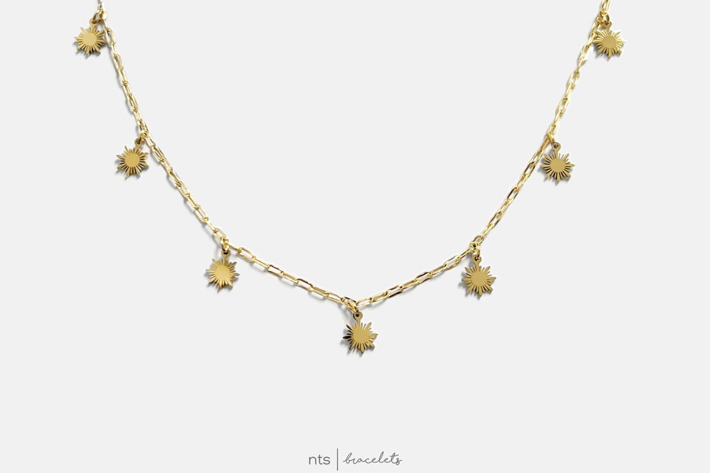 Image of GOLD SUN CHARM NECKLACE (Gold)