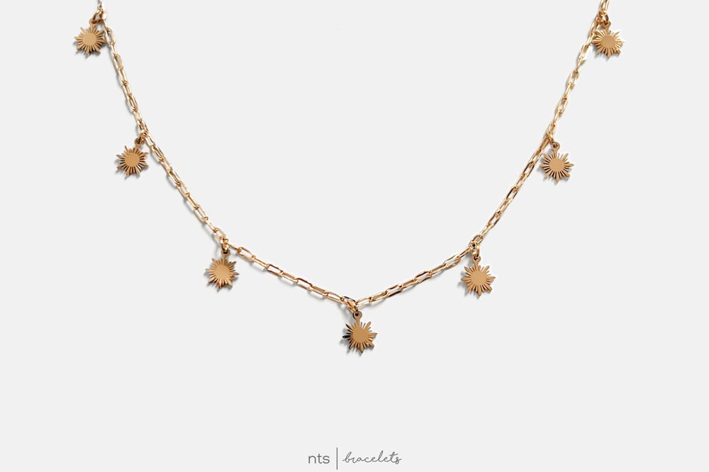Image of ROSE GOLD SUN CHARM NECKLACE (Rose Gold)