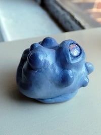 Image 2 of Little Blue Creature - OOAK Air-dry Clay Figurine - Free Shipping