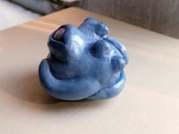 Image 3 of Little Blue Creature - OOAK Air-dry Clay Figurine - Free Shipping