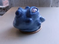 Image 6 of Little Blue Creature - OOAK Air-dry Clay Figurine - Free Shipping