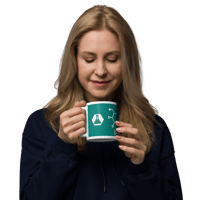 Image 4 of Sweet Teal Mug | White Glossy