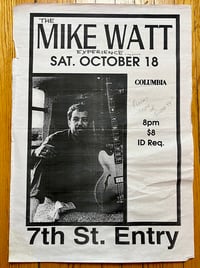 Image 1 of Mike Watt at 7th St Entry screened poster