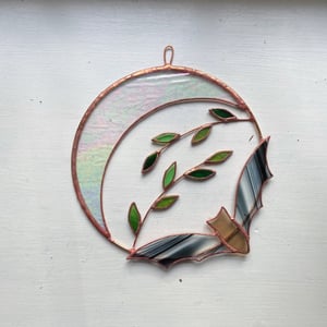 Image of Bat, Moon and Leaves Wreath