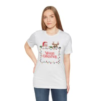 Image 2 of Merry Christmas Santa Claus Greeting Short Sleeve T-shirt