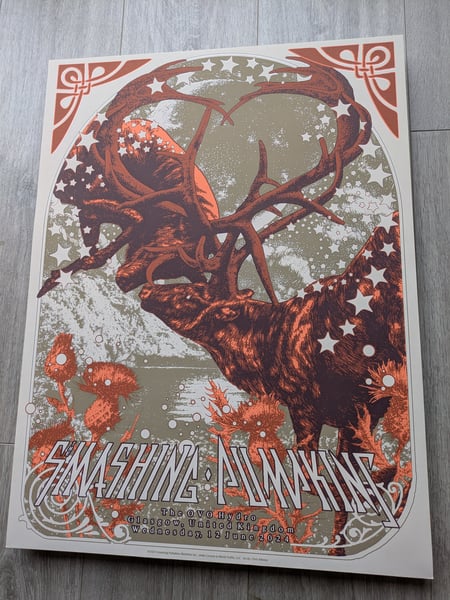 Image of The Smashing Pumpkins Glasgow 2024 Limited Edition Screenprint