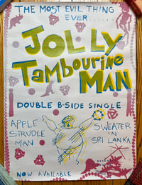 Image 1 of Jolly Tambourine Man Original screened poster Apple Strudel Man / Sweater in Sri Lanka