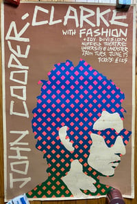 Image 1 of John Cooper-Clarke / Fashion / Joy Division screen printed original concert poster 