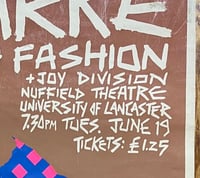 Image 2 of John Cooper-Clarke / Fashion / Joy Division screen printed original concert poster 