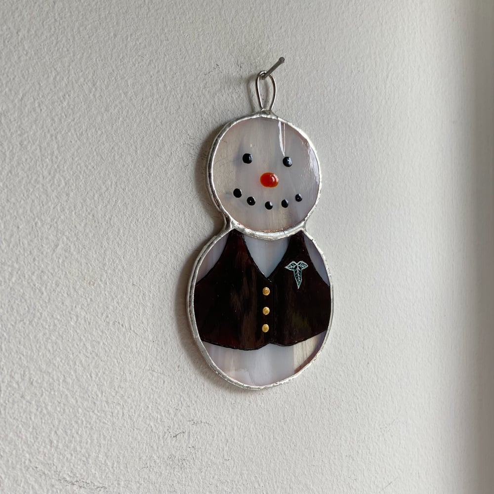 Image of Halfling Snowman Suncatcher Ornament