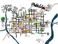 Illustrated Map of Philadelphia 