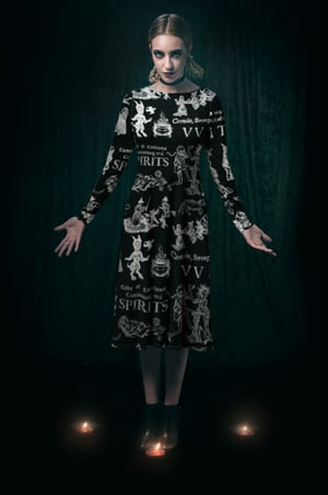 Image of Welcome to the Sabbat | Long Sleeve Midi Dress