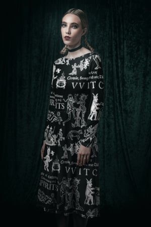 Image of Welcome to the Sabbat | Long Sleeve Midi Dress