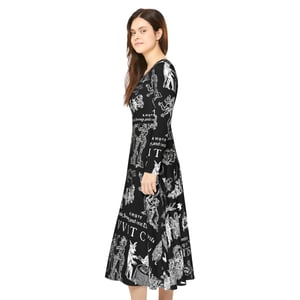 Image of Welcome to the Sabbat | Long Sleeve Midi Dress