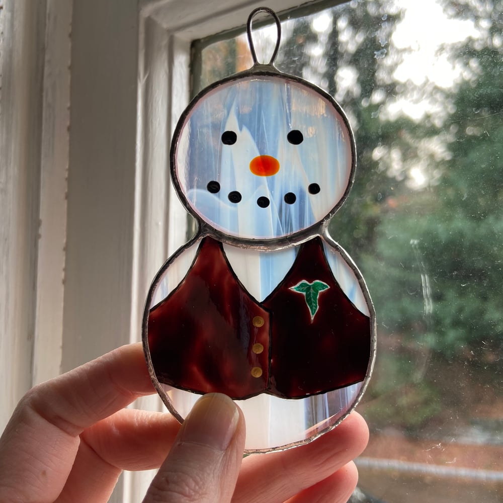 Image of Halfling Snowman Suncatcher Ornament