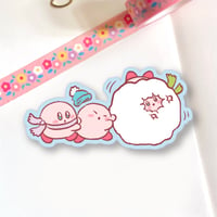 Kirby Snowball Glossy Vinyl Sticker