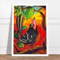 Image 1 of Blackbirds Tune • Blackbird Illustration Print