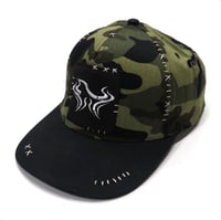 Image 1 of Camo Black Brim 1 - Battle Hat